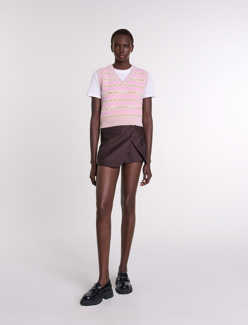 maje Sleeveless jacquard jumper outlook