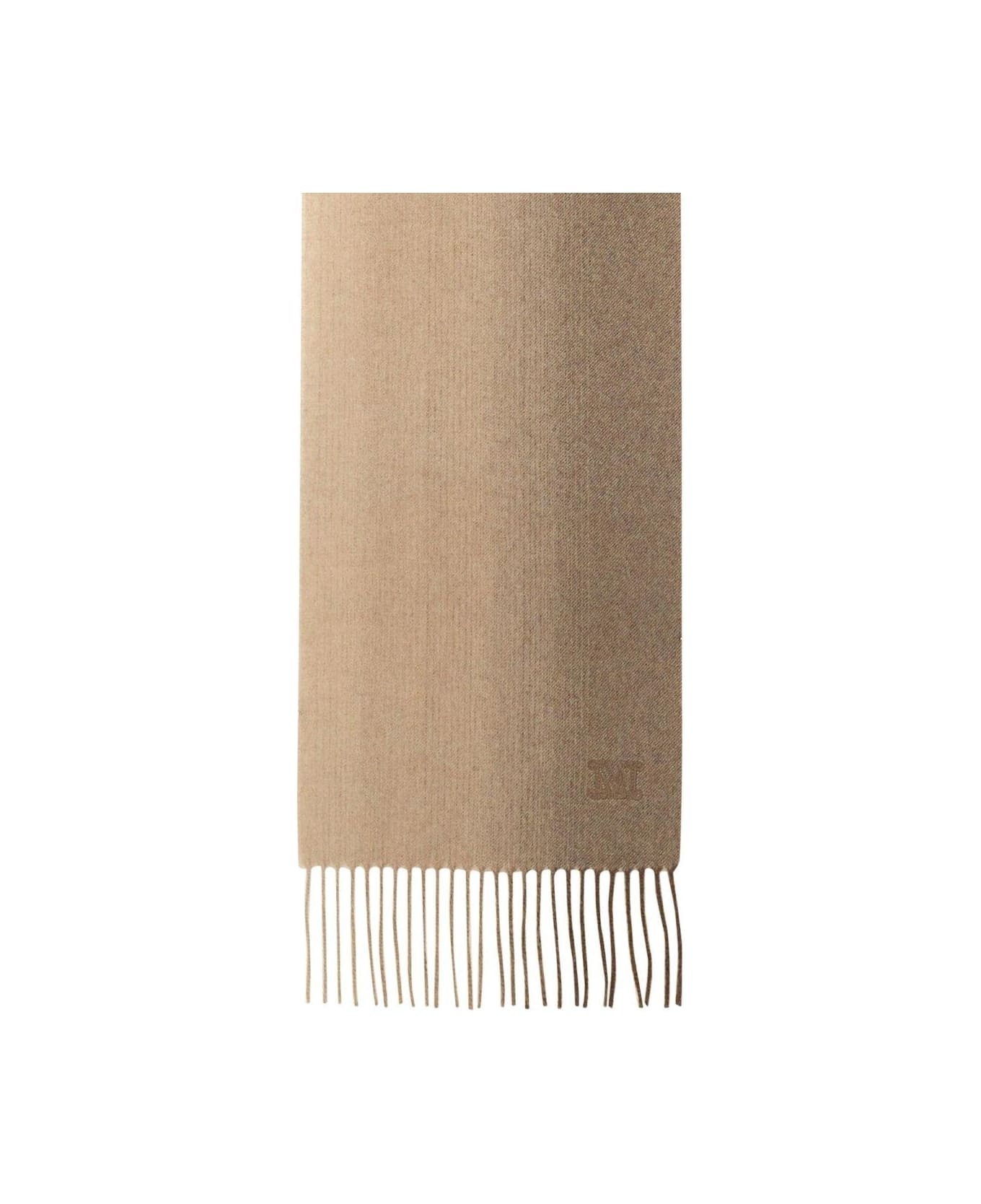 Logo Detailed Fringed Edge Scarf Max Mara - 2