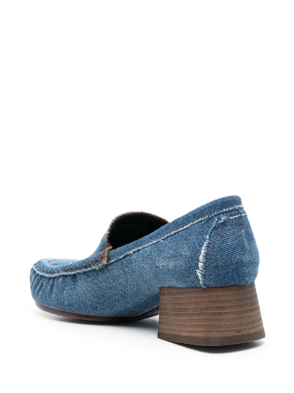 block-heel denim loafers - 3