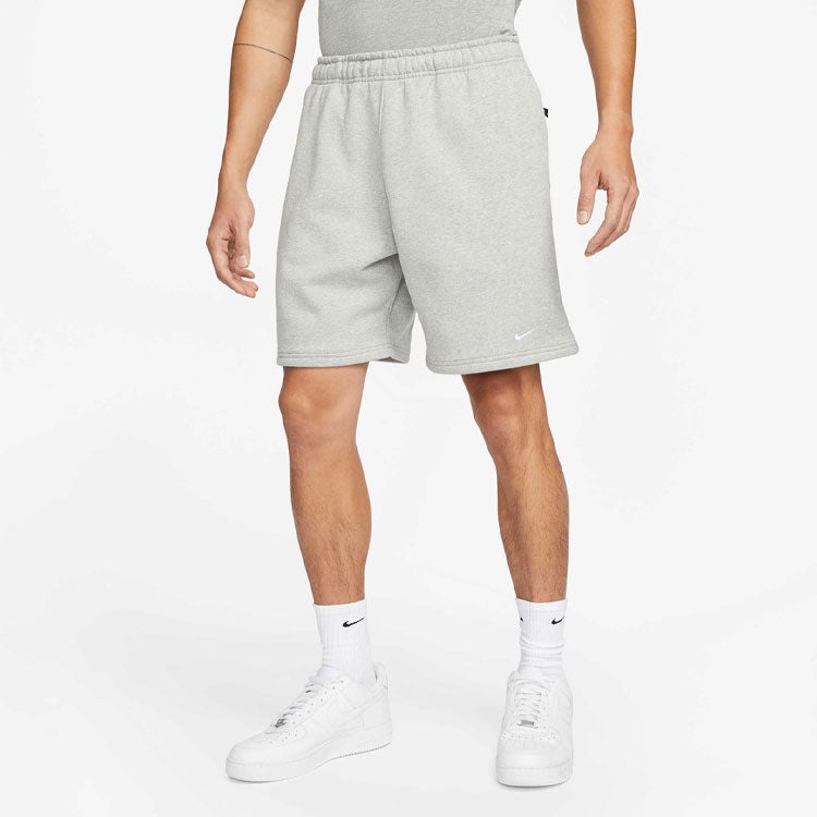 Nike Solid Color Logo Straight Loose Casual Shorts Unisex Gray DV3056-063 - 3