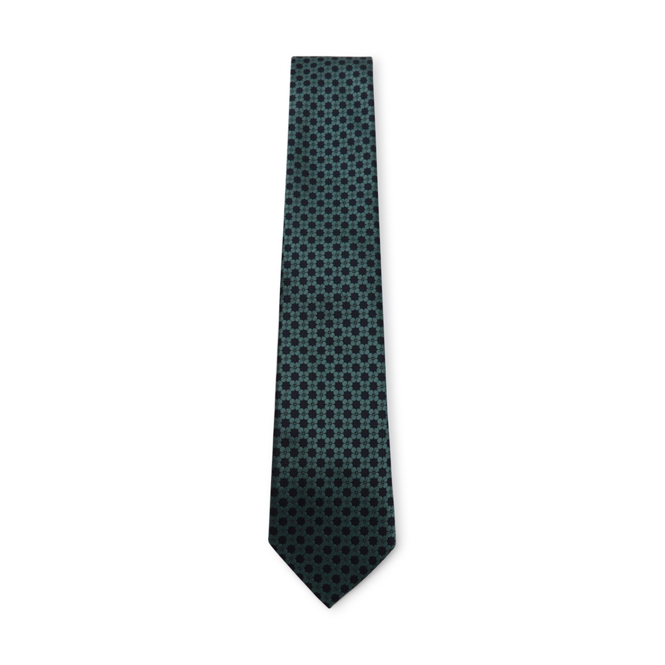 green silk tie - 1