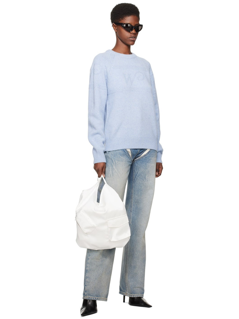 We11done Blue Jacquard Sweater outlook