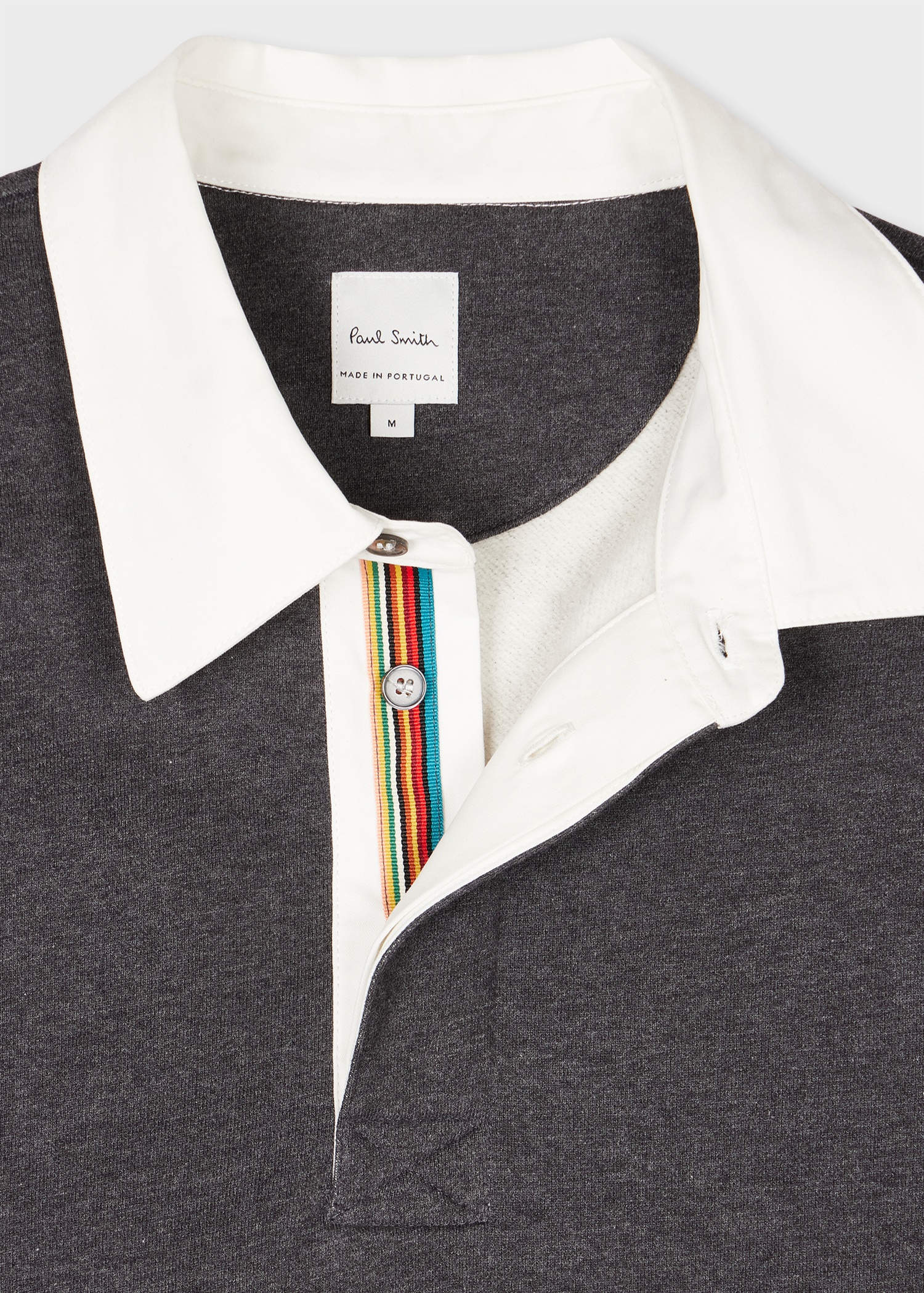 Dark Grey Contrast Collar Marl Sweatshirt - 4