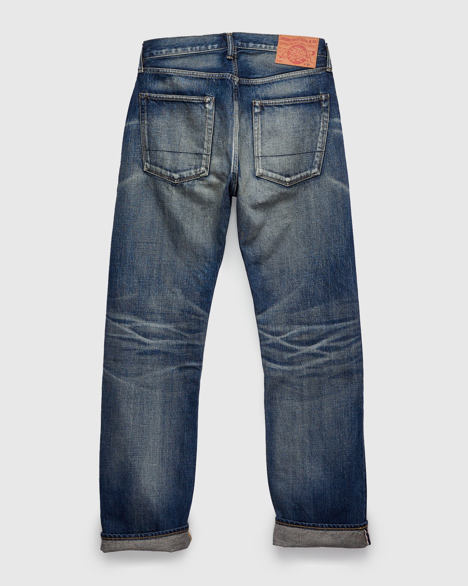 D1890US 13oz Washed Indigo Selvedge Denim - Loose Straight Fit - 2
