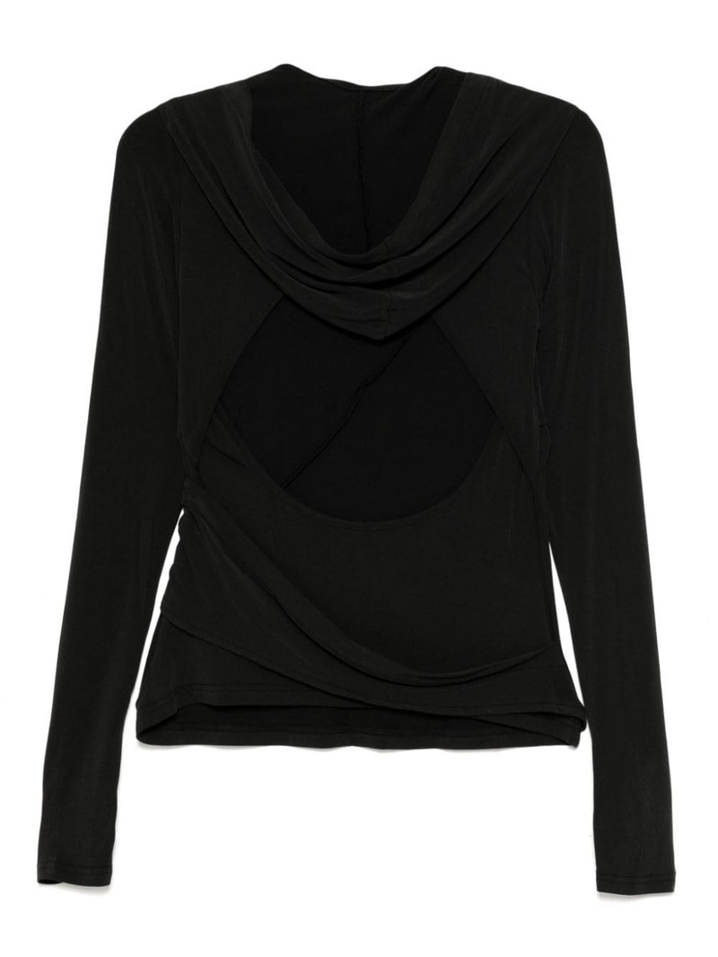 HYEIN SEO hooded jersey top outlook