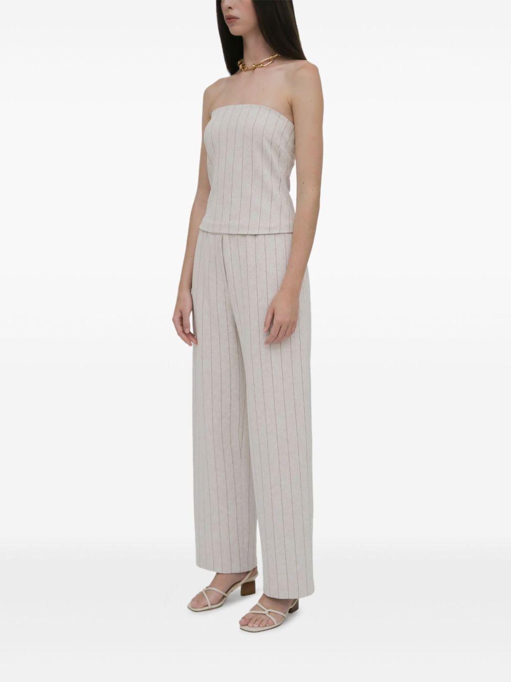 pinstripe bandeau top - 5