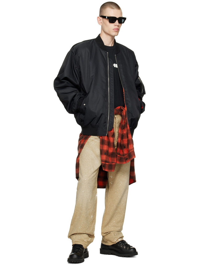 Heron Preston Black 8 Ball Bomber Jacket outlook