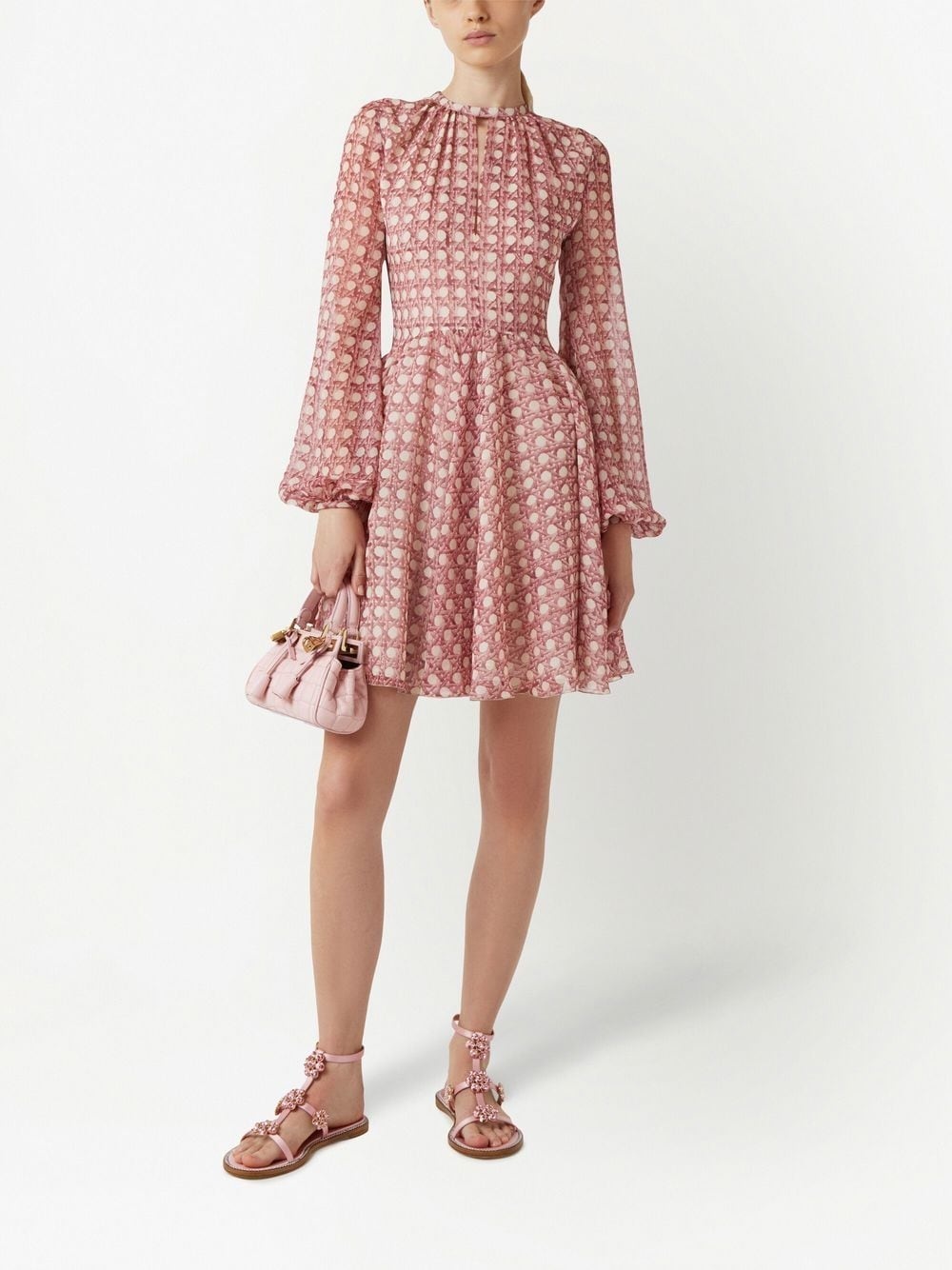 polka-dot flared minidress - 2