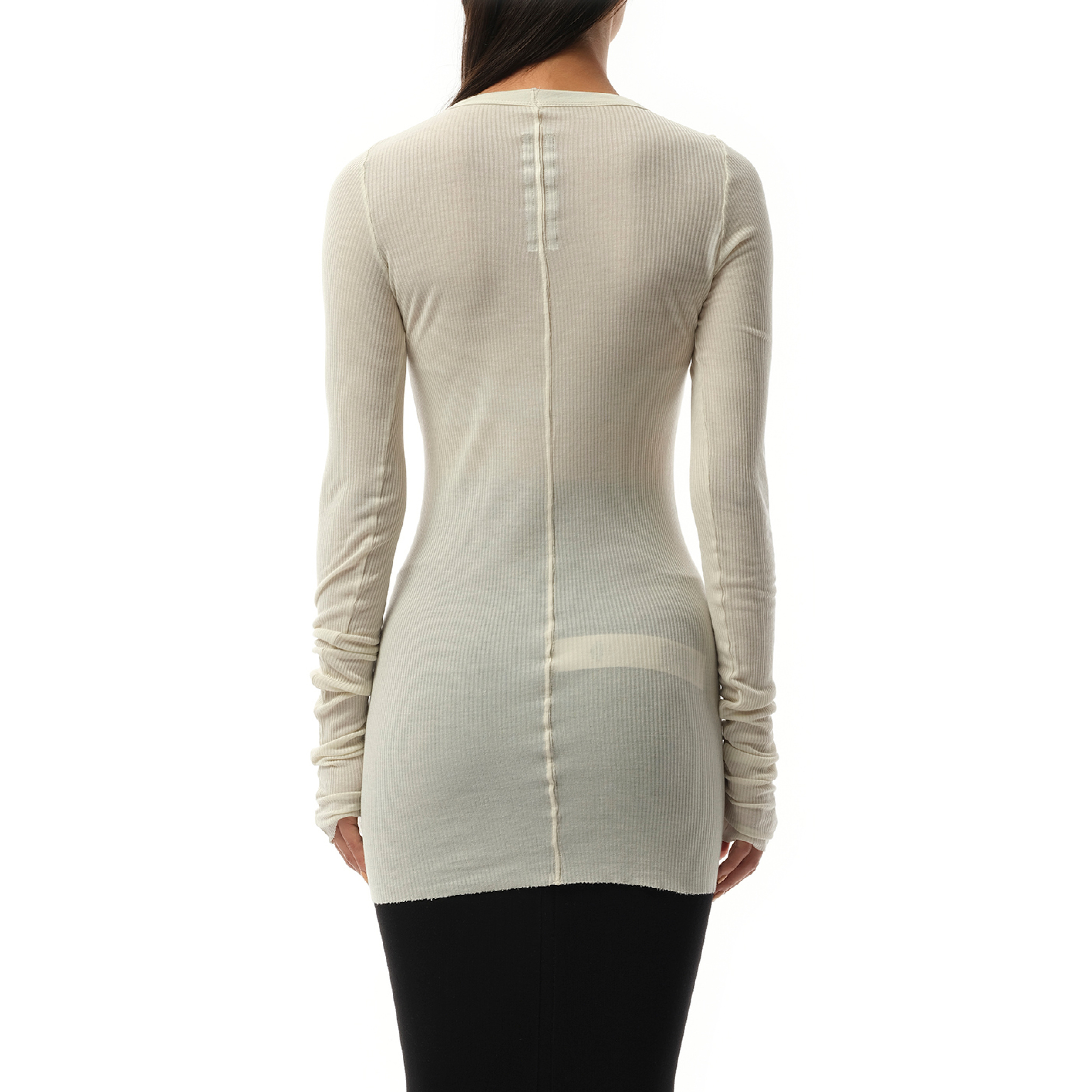 Rib Long Sleeve T-Shirt in Dinge - 6