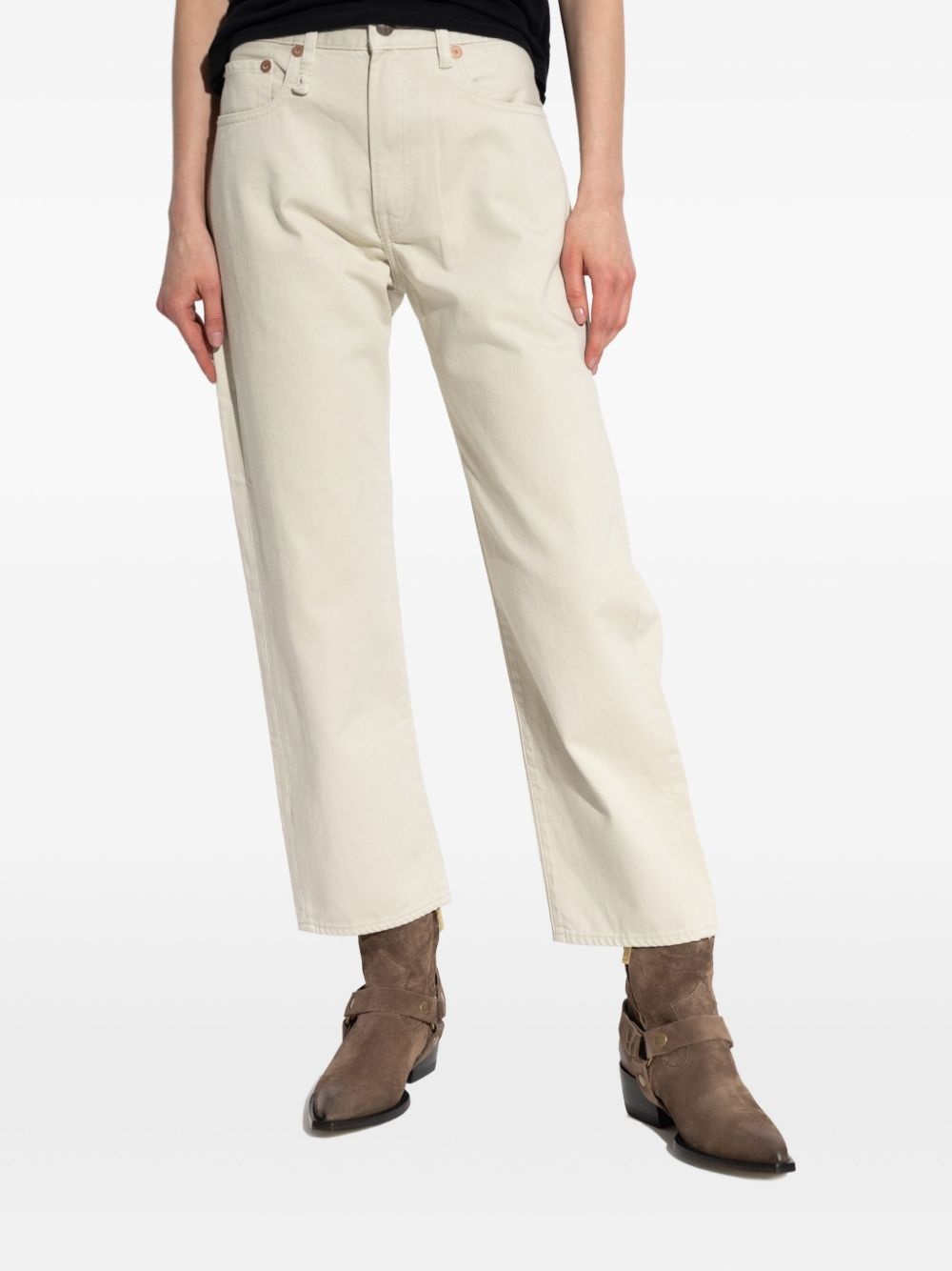 embroidered-pocket jeans - 3