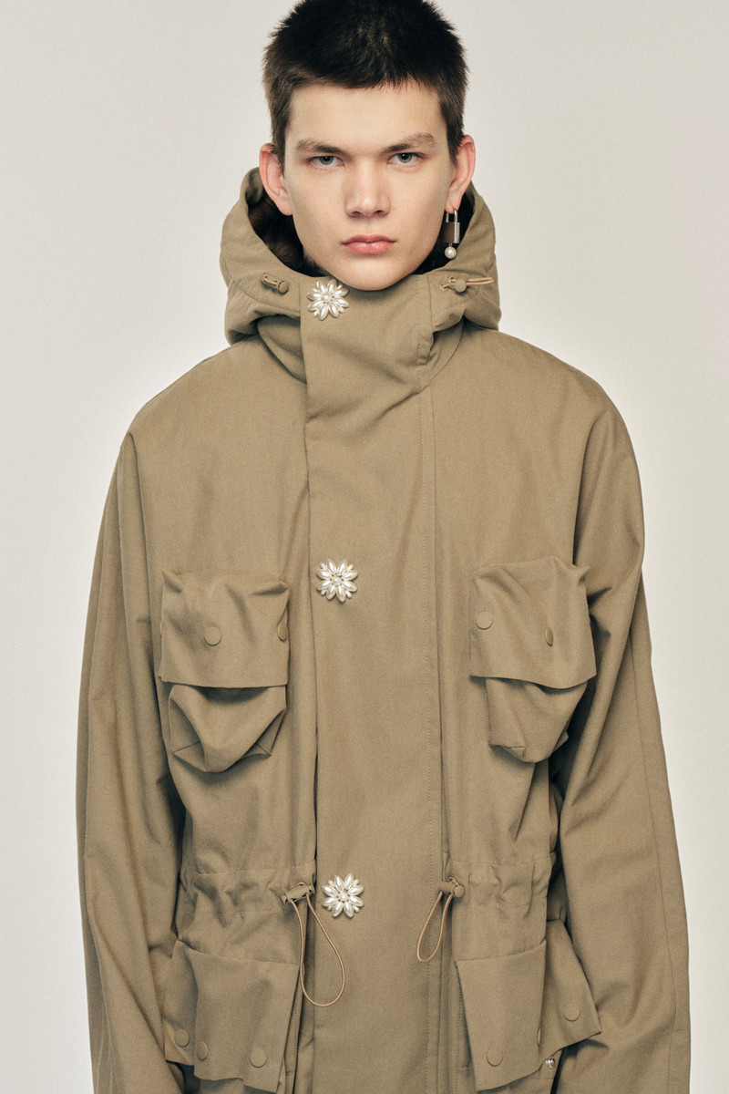 Multi Pocket Faux Fur Lined Parka Coat 4