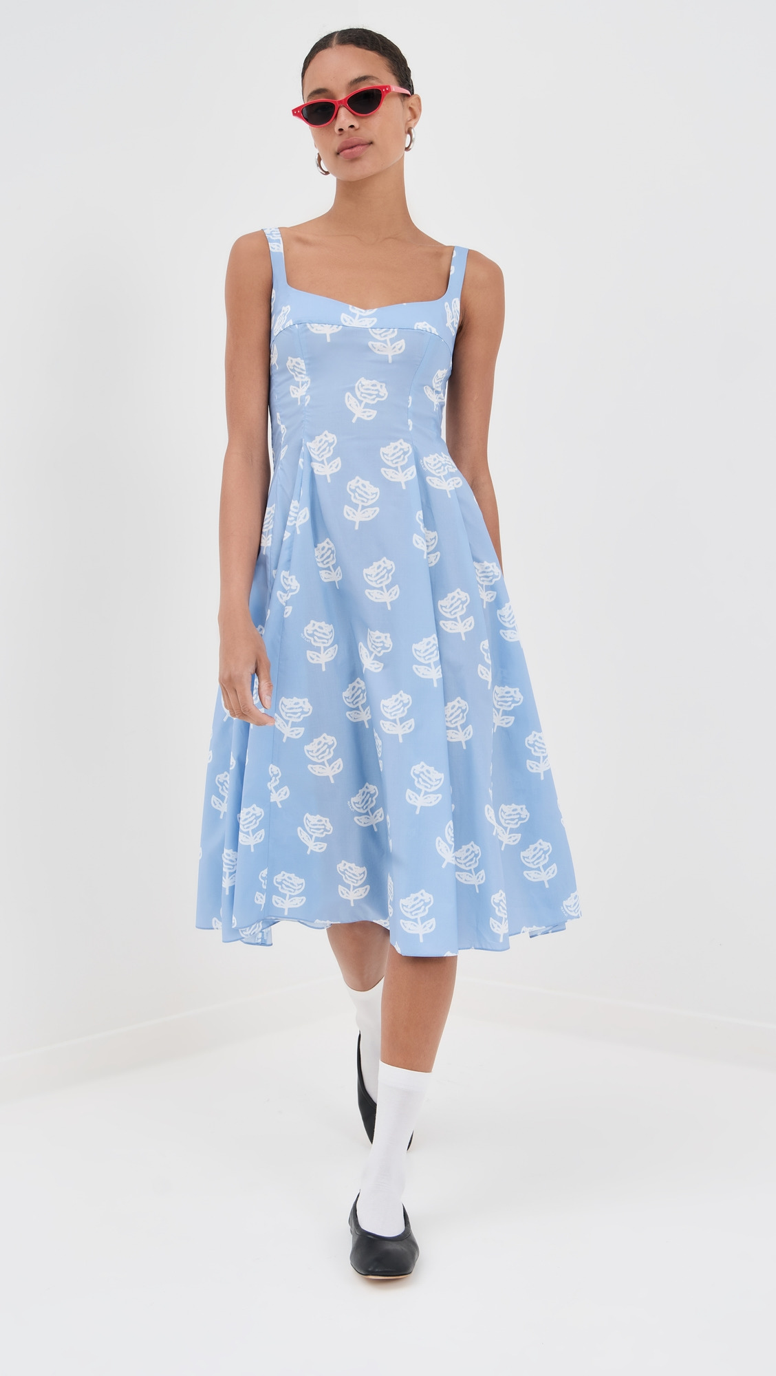 Poplin Flared Dress - 4
