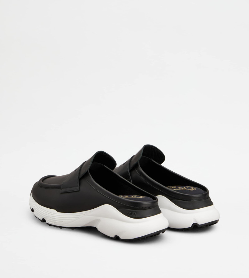 Tod's SPORTY MULES IN LEATHER - BLACK outlook
