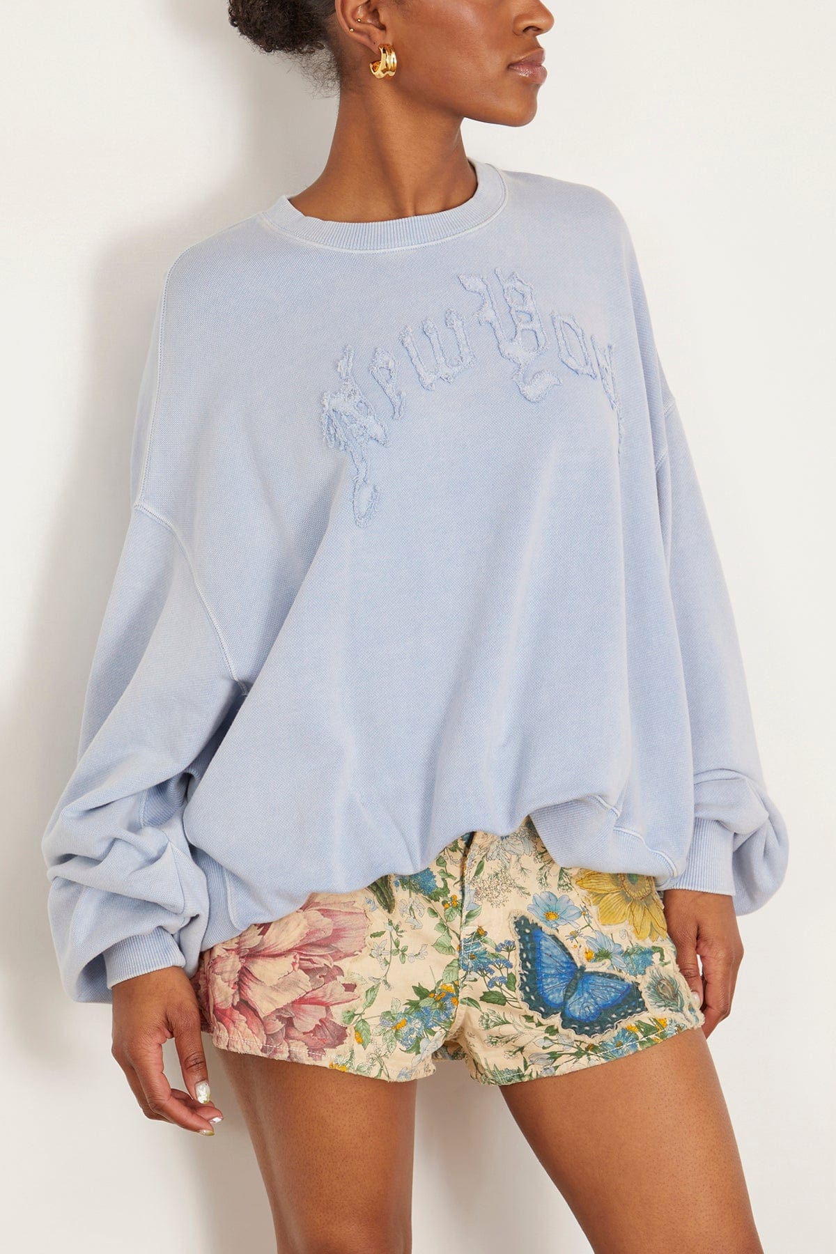 New York Balloon Crewneck in Light Blue - 3