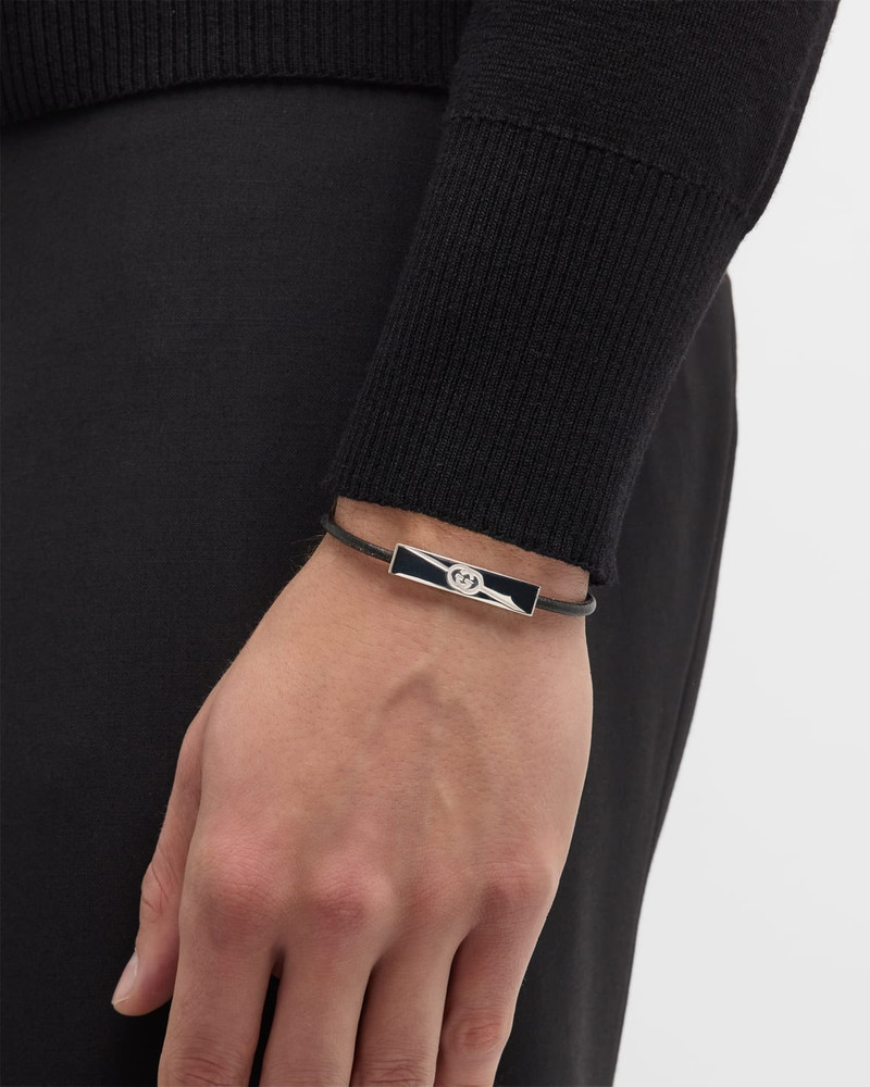 GUCCI Men's Gucci Tag Bracelet, Silver outlook