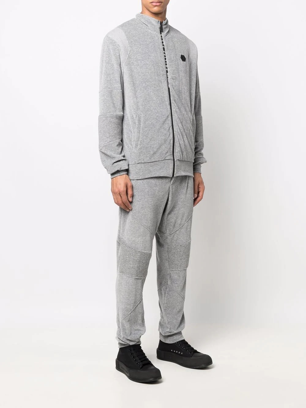 zip-through velour tracksuit - 3