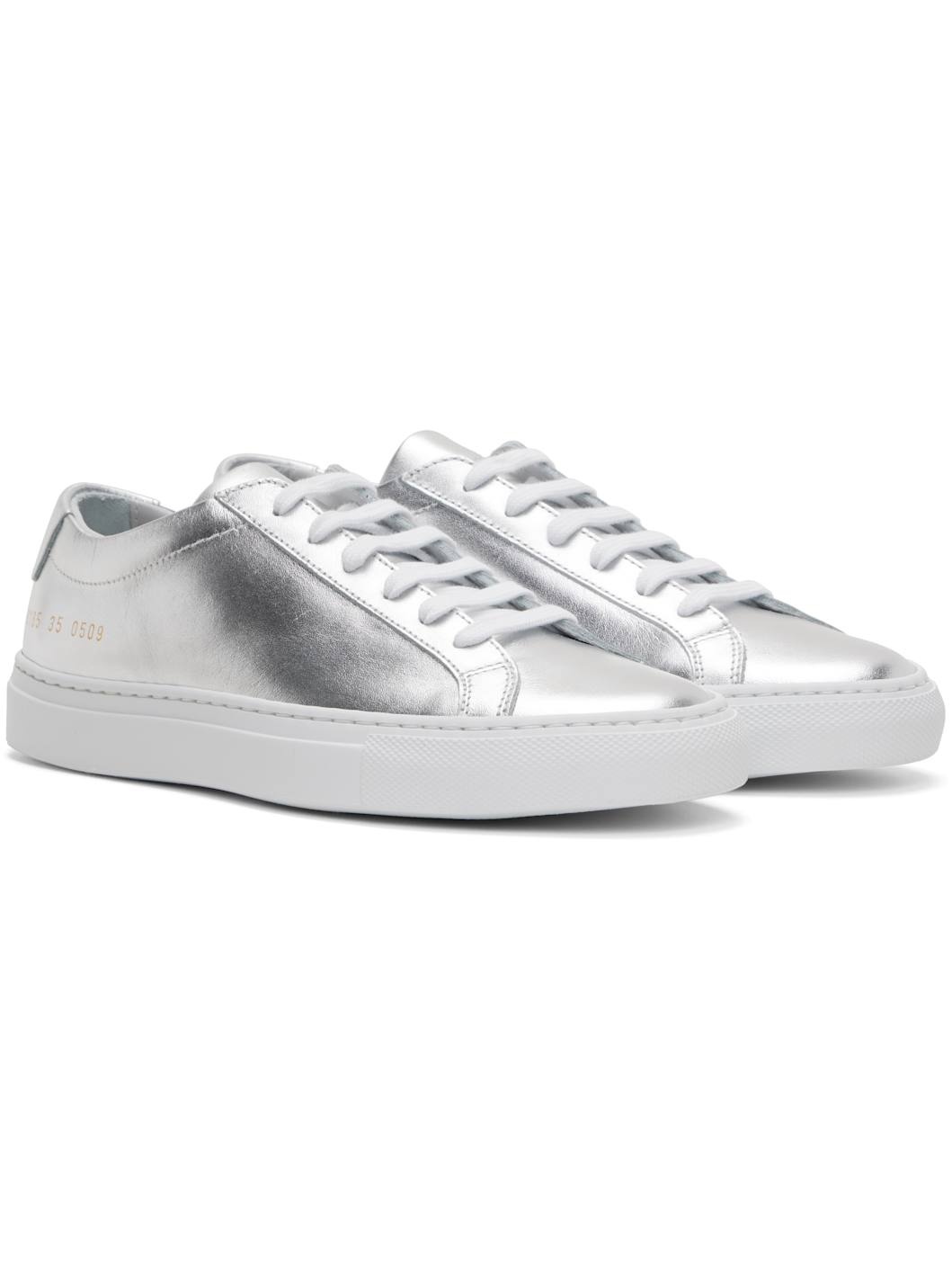 Silver Achilles Shiny Sneakers - 4