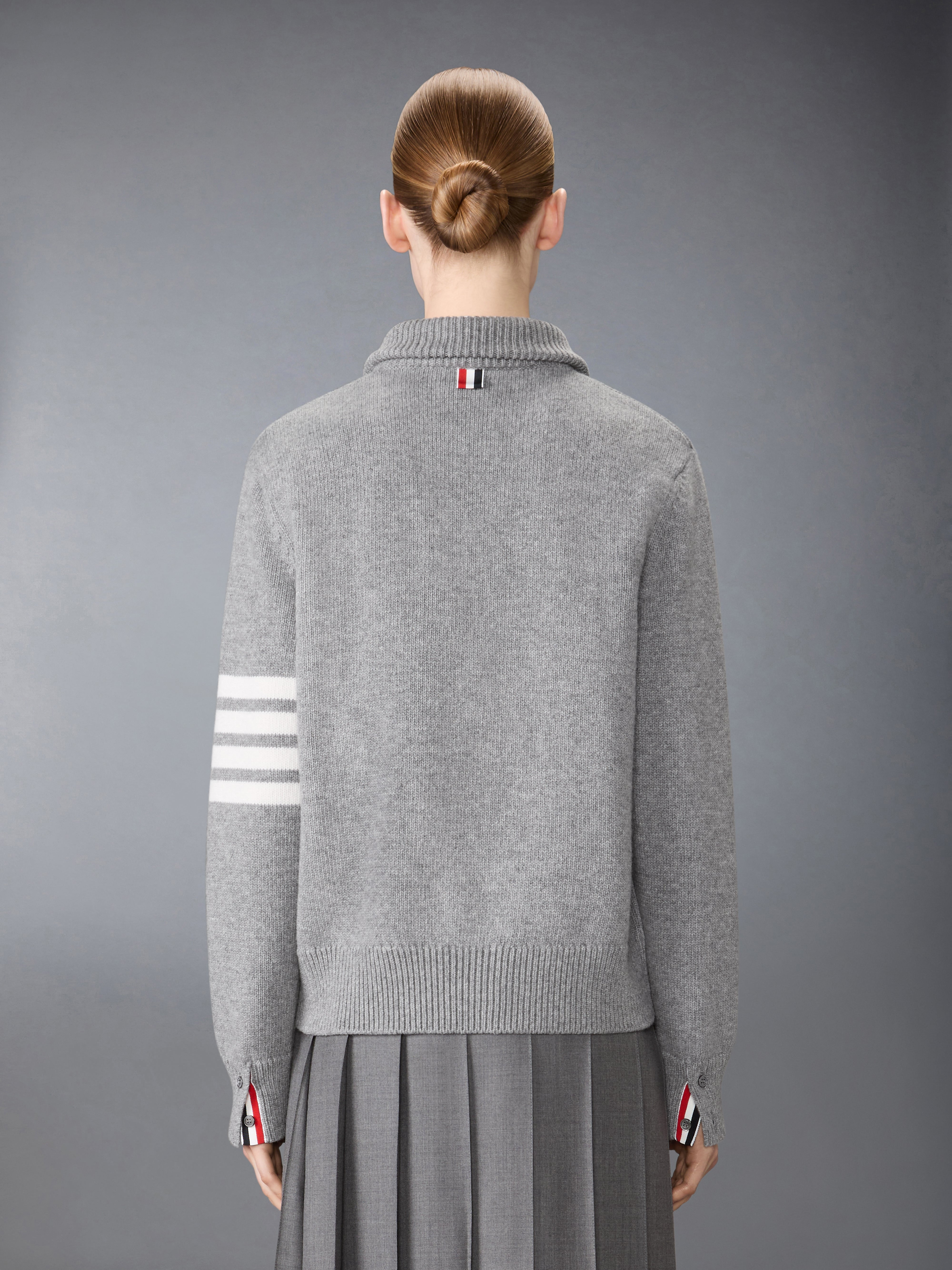 JERSEY STITCH MERINO WOOL 4-BAR PULLOVER - 3