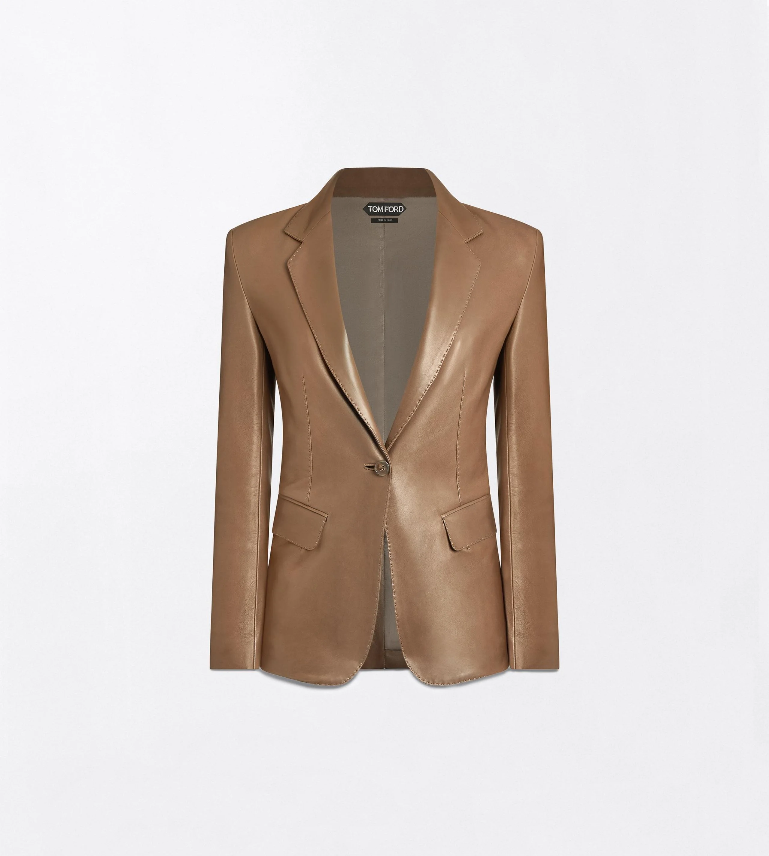 GUANTERIA LEATHER SINGLE BREASTED JACKET - 1