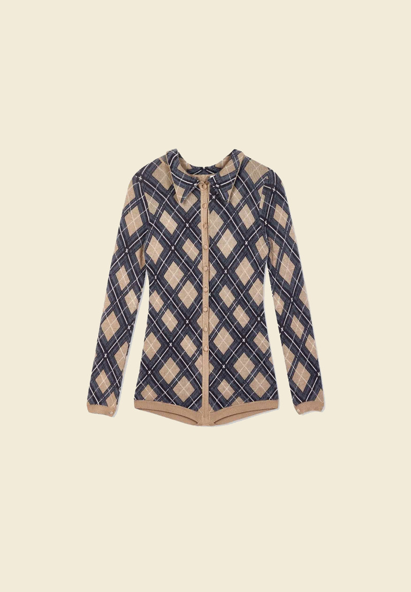 LONDON CHECK KNIT BODY 4