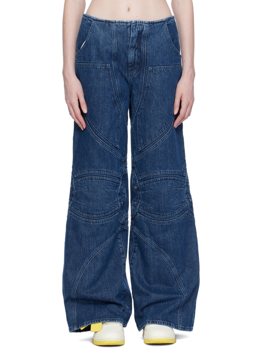 Navy Hammer Loop Jeans - 1