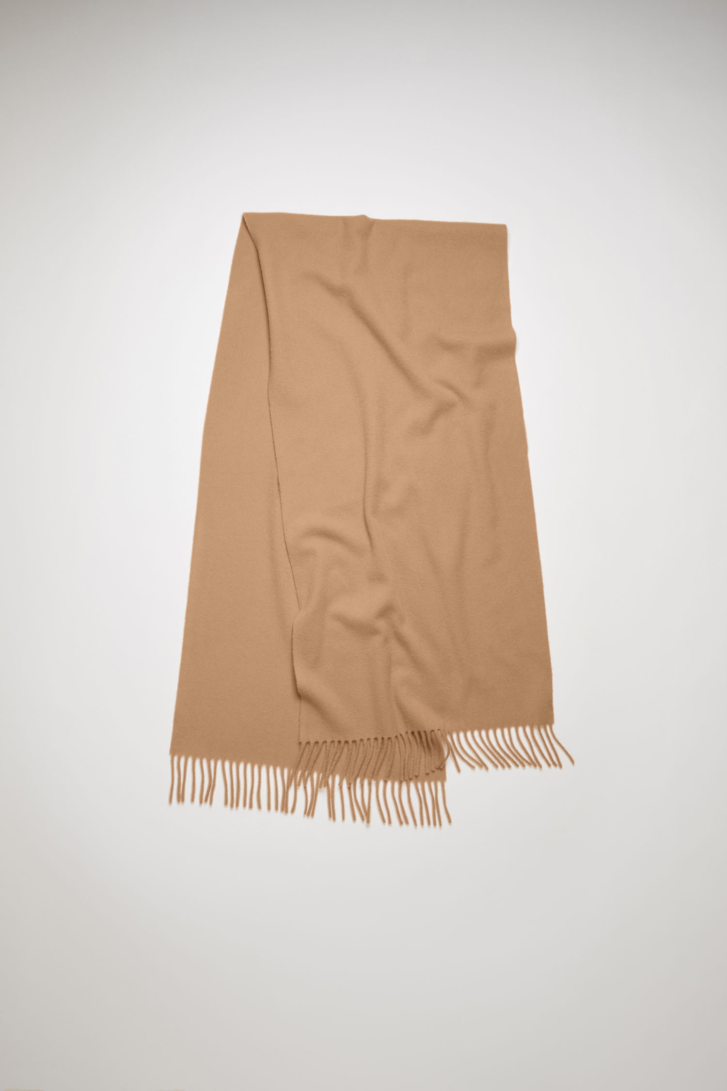 Narrow wool scarf camel brown - 2