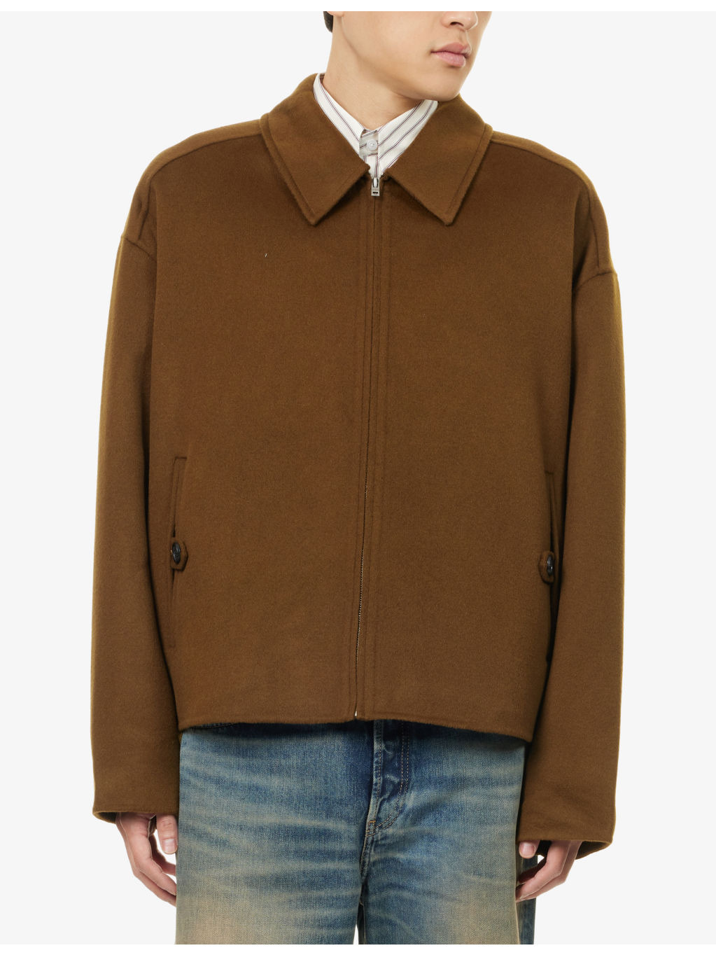 Brushed Relaxed-Fit Wool And Cashmere Jacket - 3