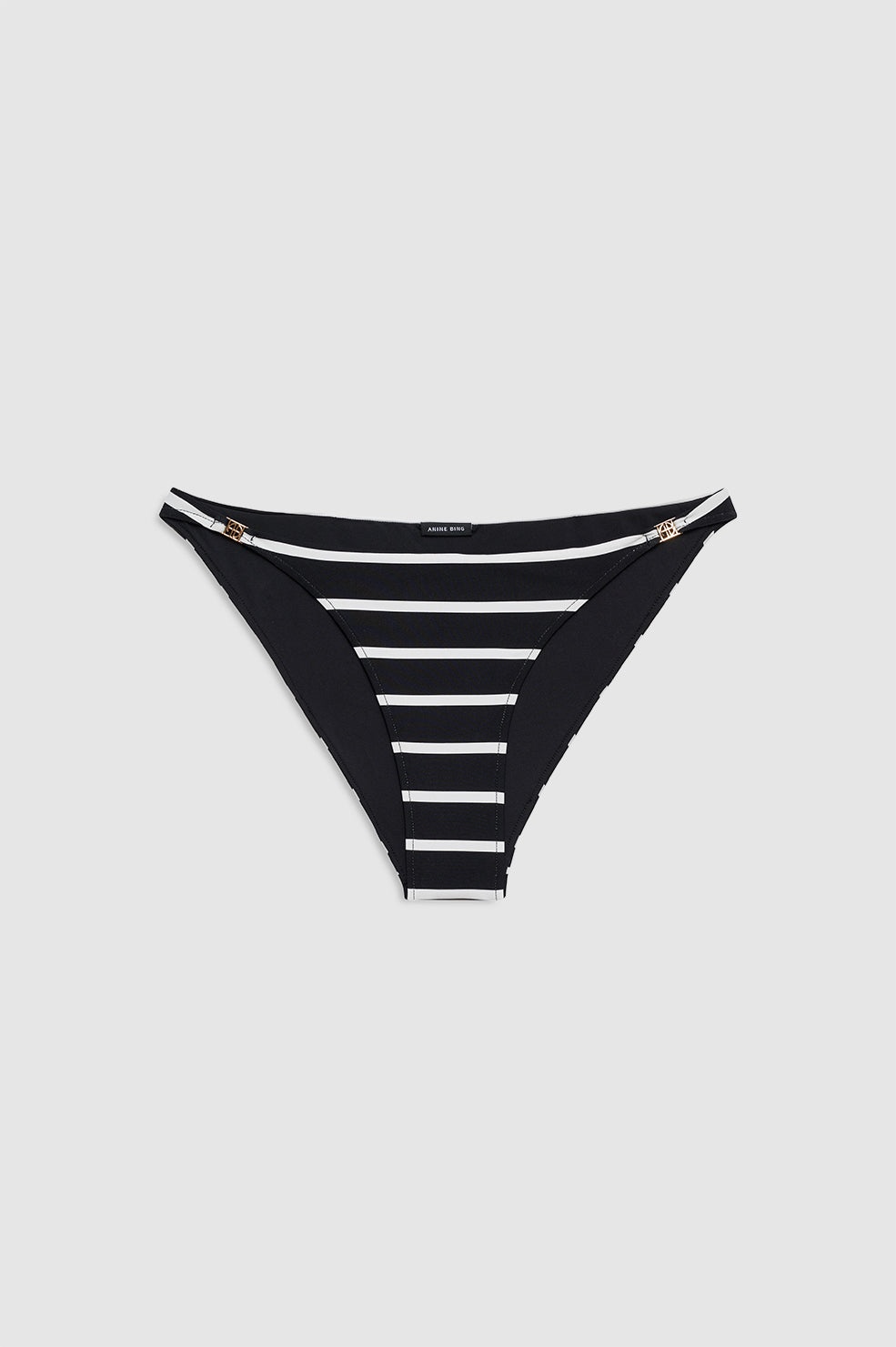 Bellamy Bikini Bottom - Black And White Stripe - 3