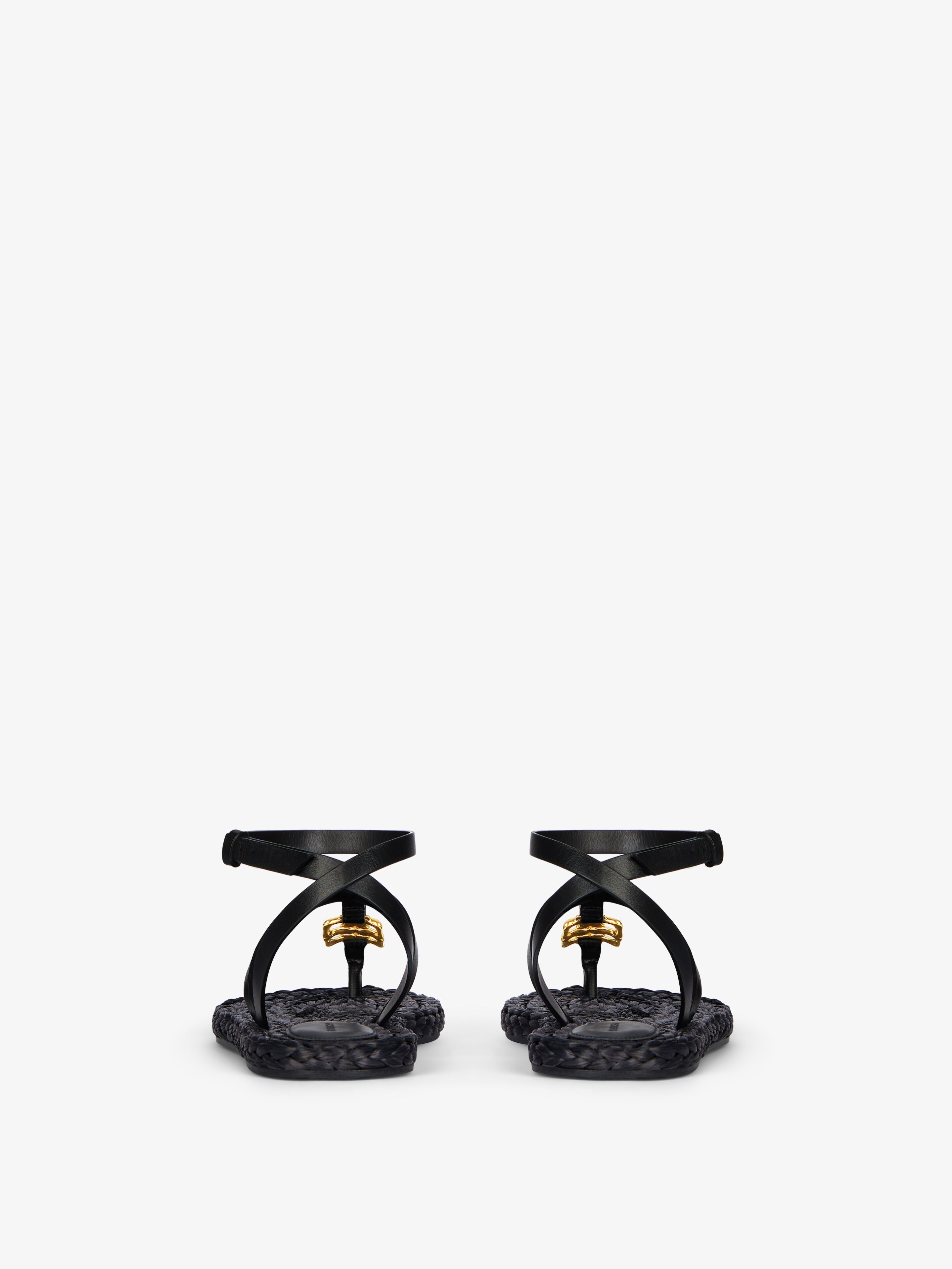 4G LIQUID TONG SANDALS IN RAFFIA - 6