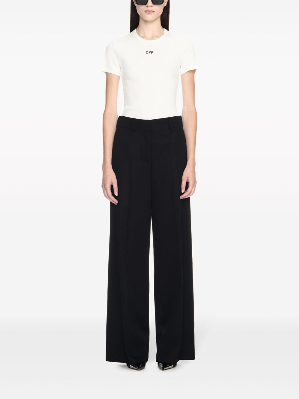 Off White Trousers Black - 3