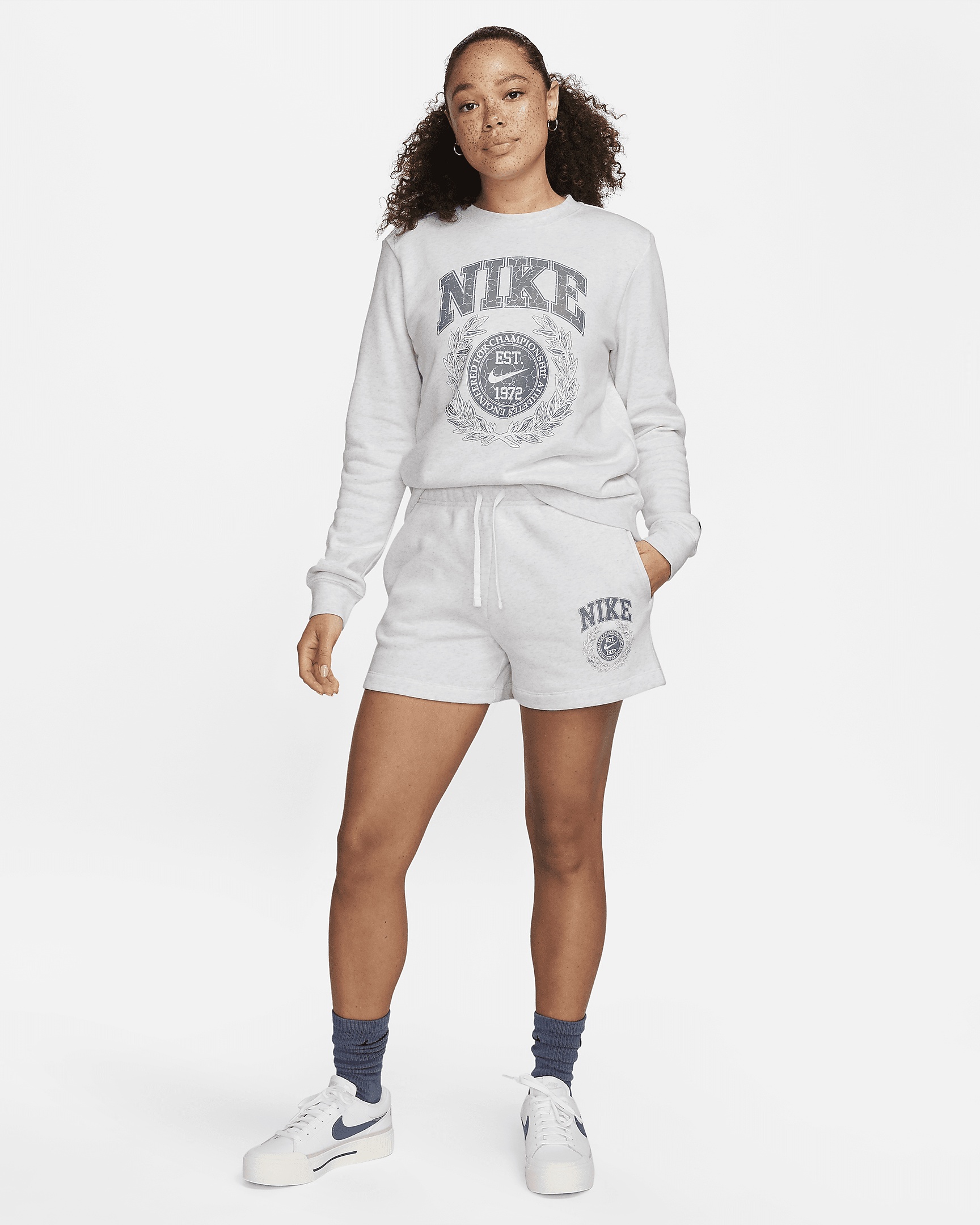 Women's Nike Sportswear Club Fleece Mid-Rise Graphic Shorts - 6