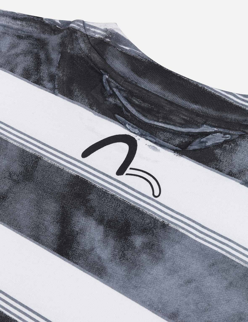 Washed Tie-Dye Stripe Loose Fit T-shirt 5