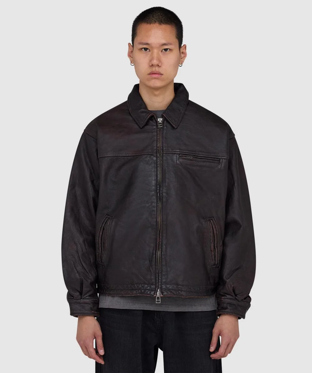Destroyed cowhide leather jacket - 1