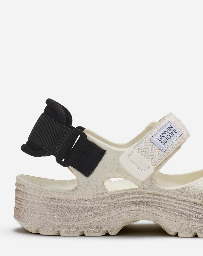 Lanvin GLITTERY RUBBER LANVIN X SUICOKE WAKE SANDALS WOMEN outlook