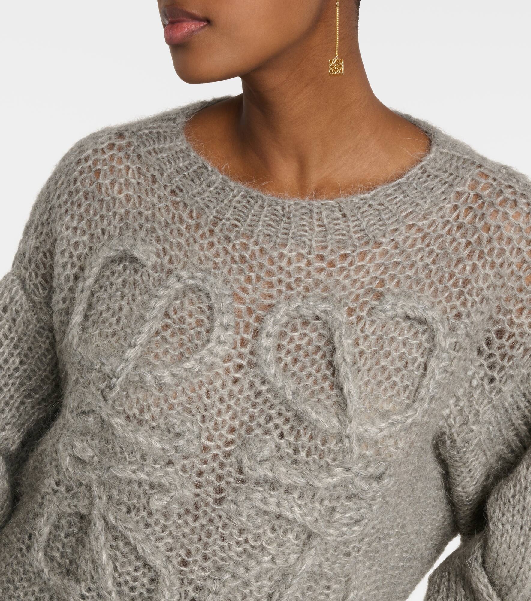 Anagram open-knit mohair-blend sweater - 4