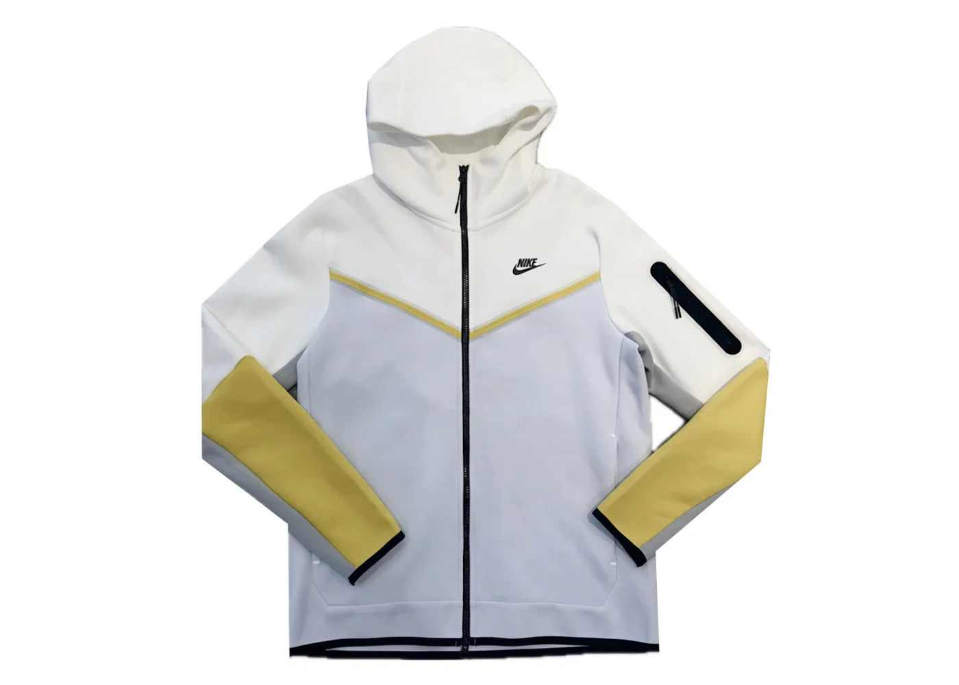 Nike Sportswear Tech Fleece Full Zip Hoodie White/Yellow/Baby Blue - 1