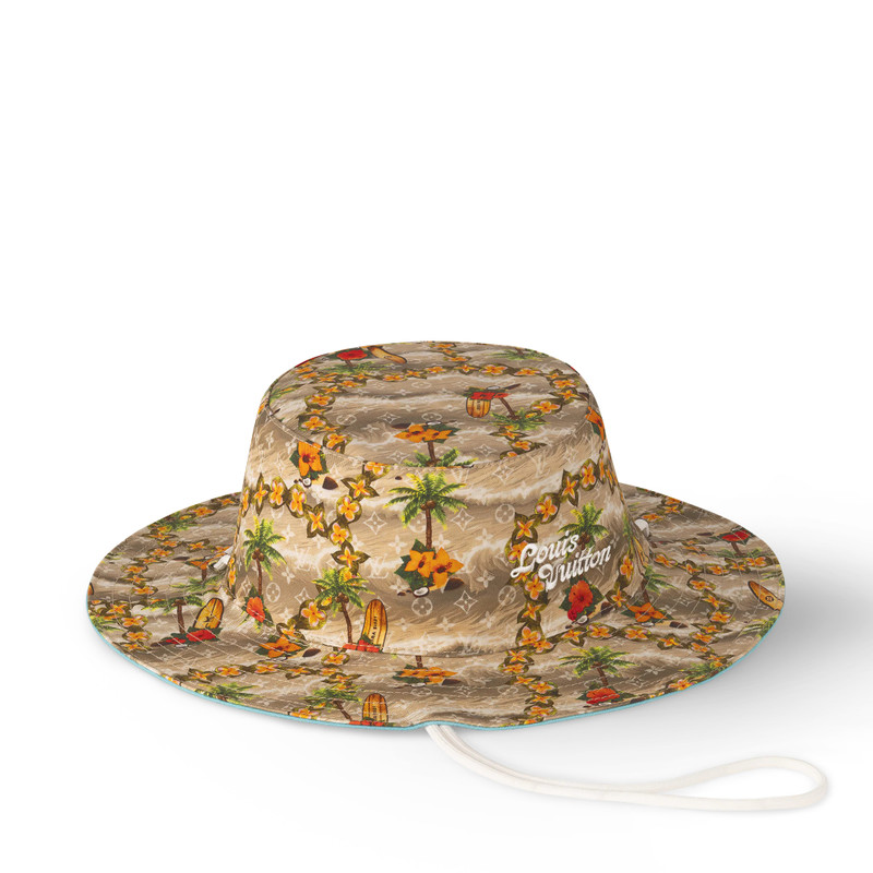 Surfin' Monogram Explorer Reversible Bucket Hat 1