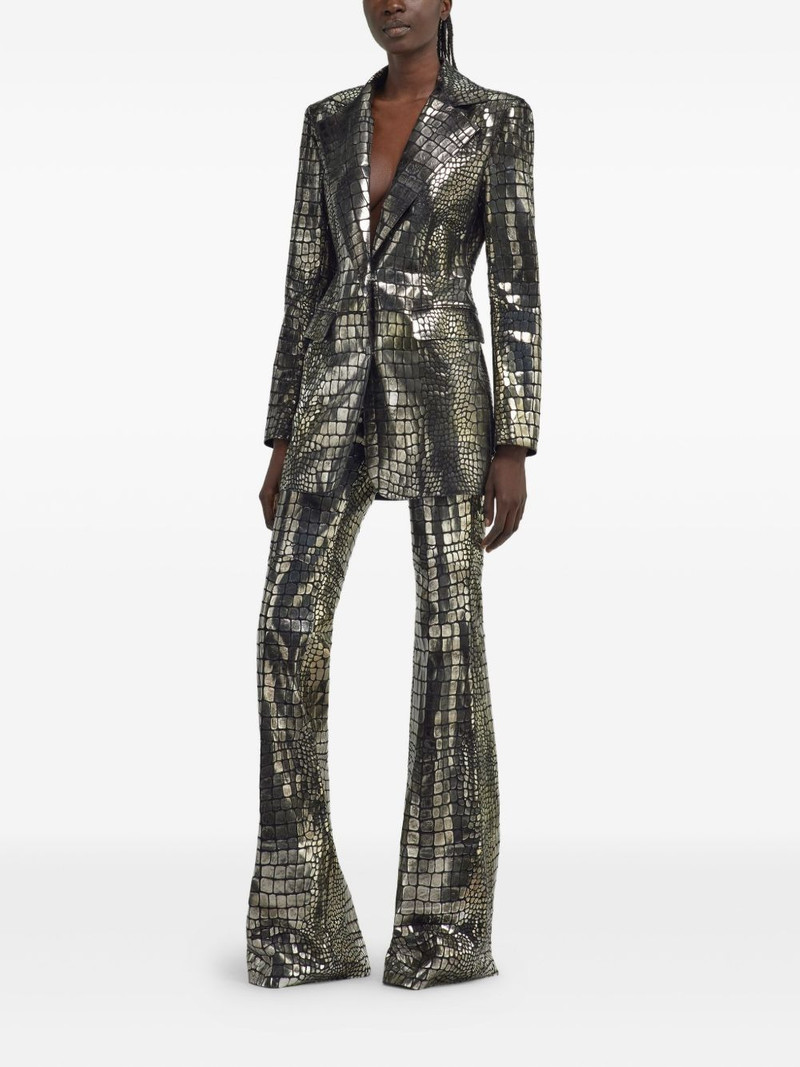 Roberto Cavalli crocodile effect blazer outlook