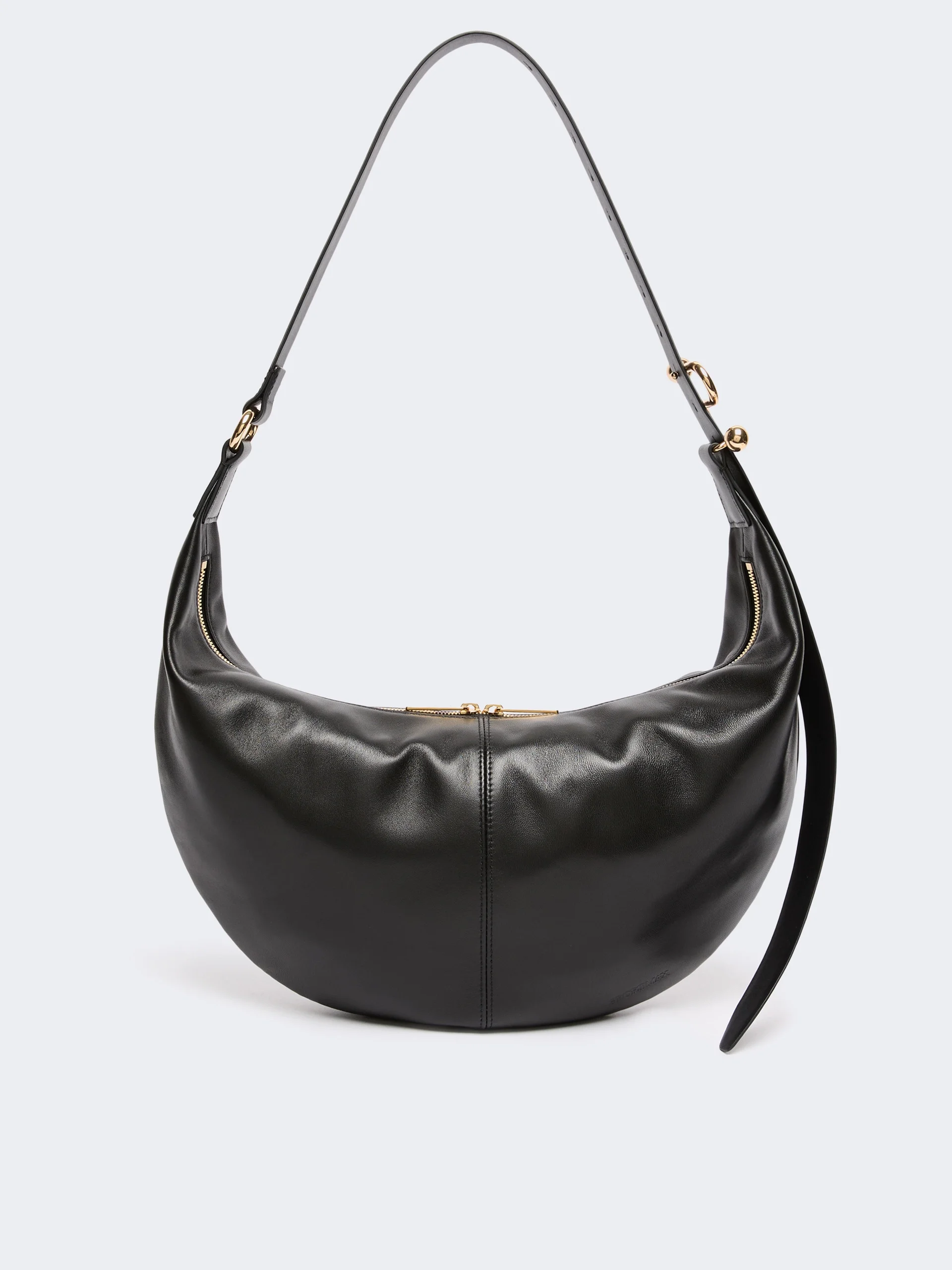 PIOPPO Nappa leather hobo bag - BLACK - 1
