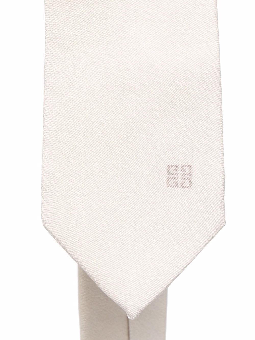 4G embroidered silk tie - 2