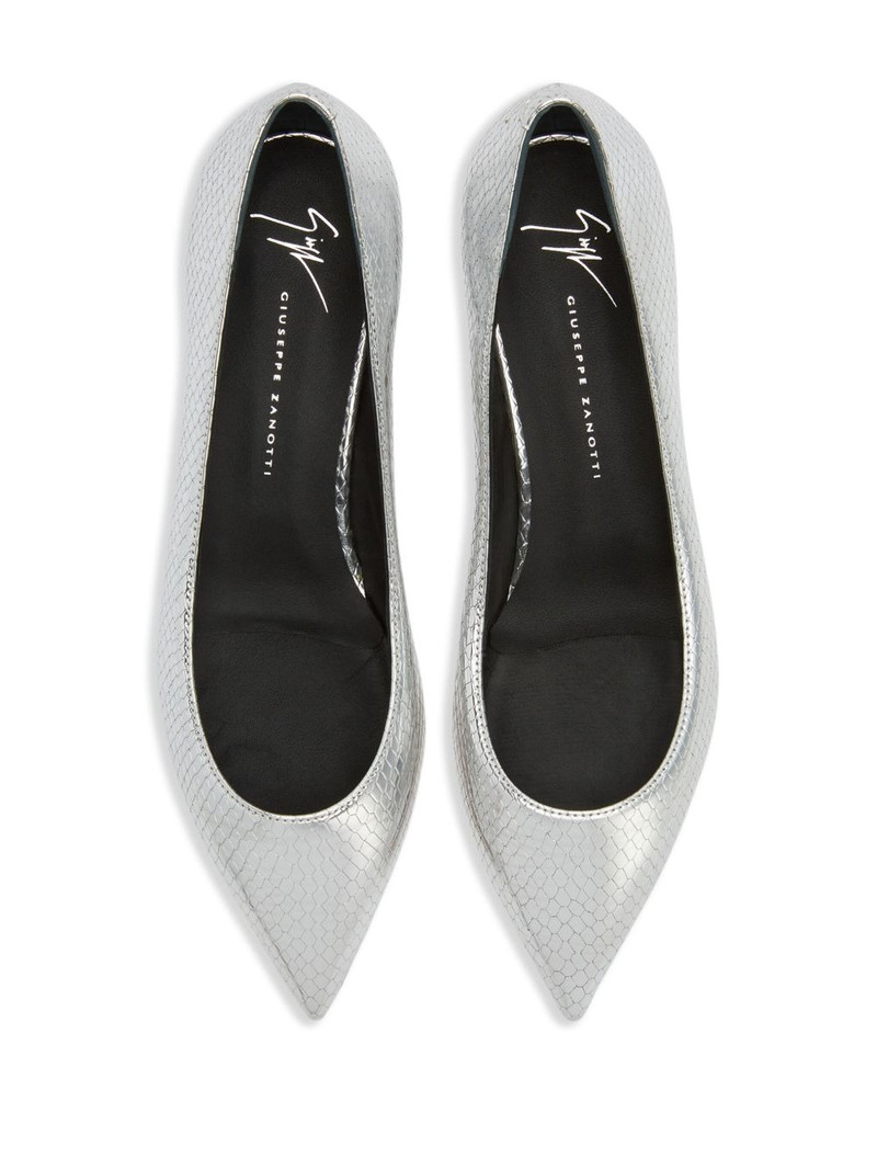 Dhalia snakeskin-effect ballerina shoes 4