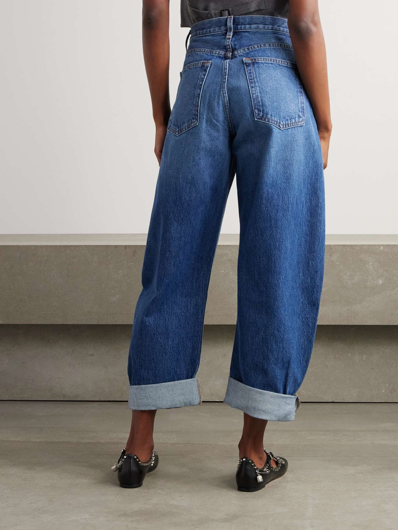 The Bubble high-rise barrel-leg jeans - 4