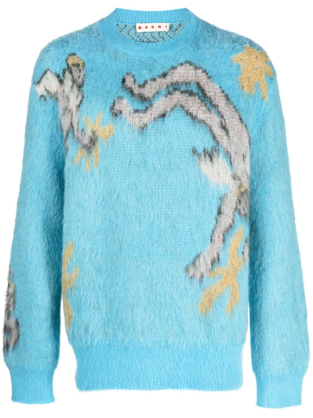 angel-motif knitted jumper - 1