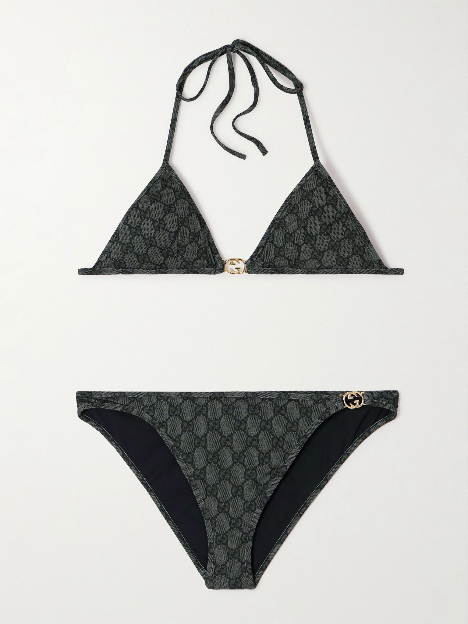 Embellished printed bikini Black - 1
