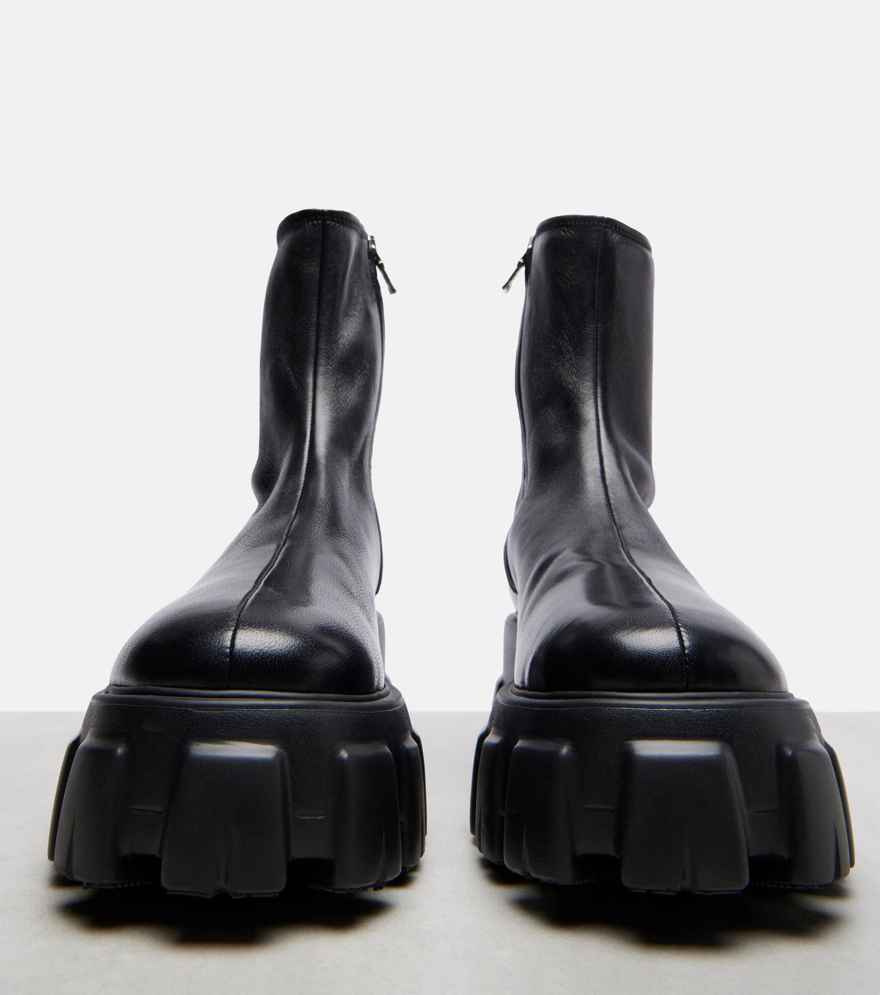 Monolith leather ankle boots - 5