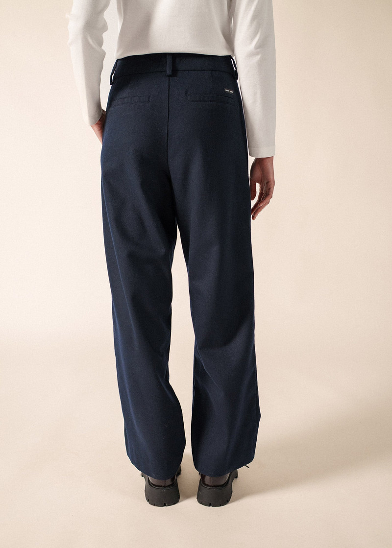 BIANCA HIVER Pleated Wool Flannel Pants 3