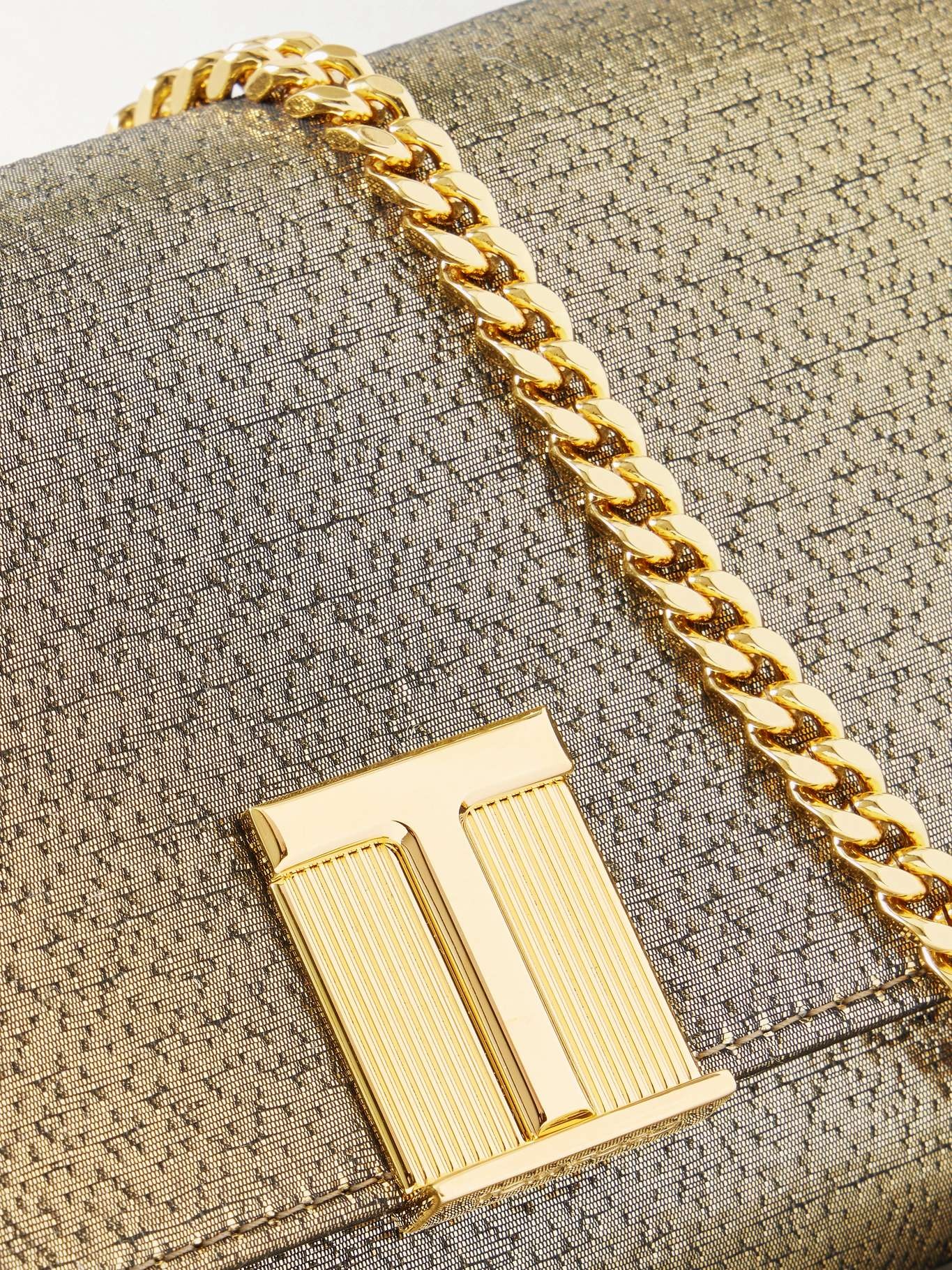 Textured-lamé clutch Gold - 4