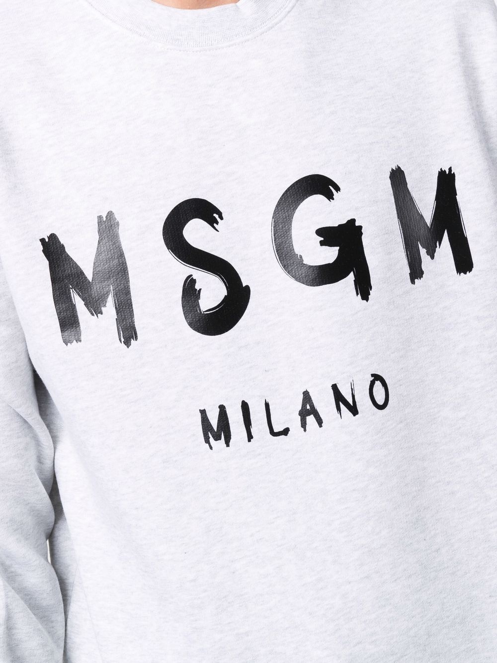 logo-print crew neck sweatshirt - 5