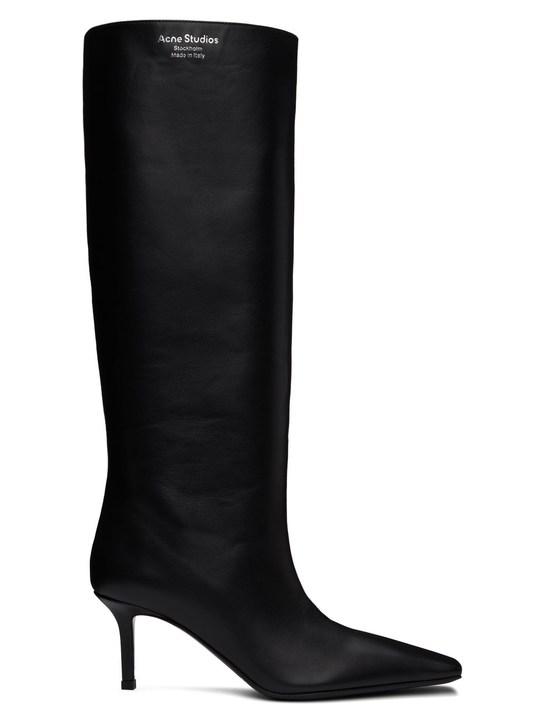 Black Leather Tall Boots - 1
