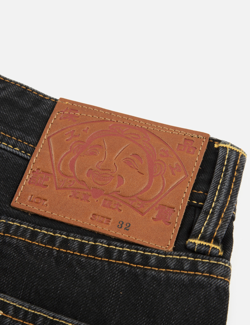 FAIR ISLE PATTERN SEAGULL EMBROIDERY OVERLAPPING WIDE LEG DENIM JOGGER PANTS 7